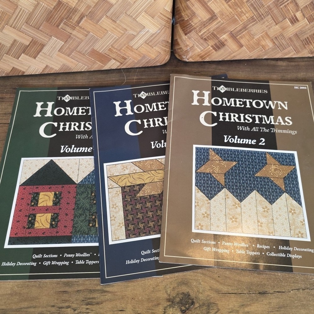 Thimbleberries Hometown Christmas Lot of 3 Volumes‎ 2, 3 & 4 Recipes Quilting